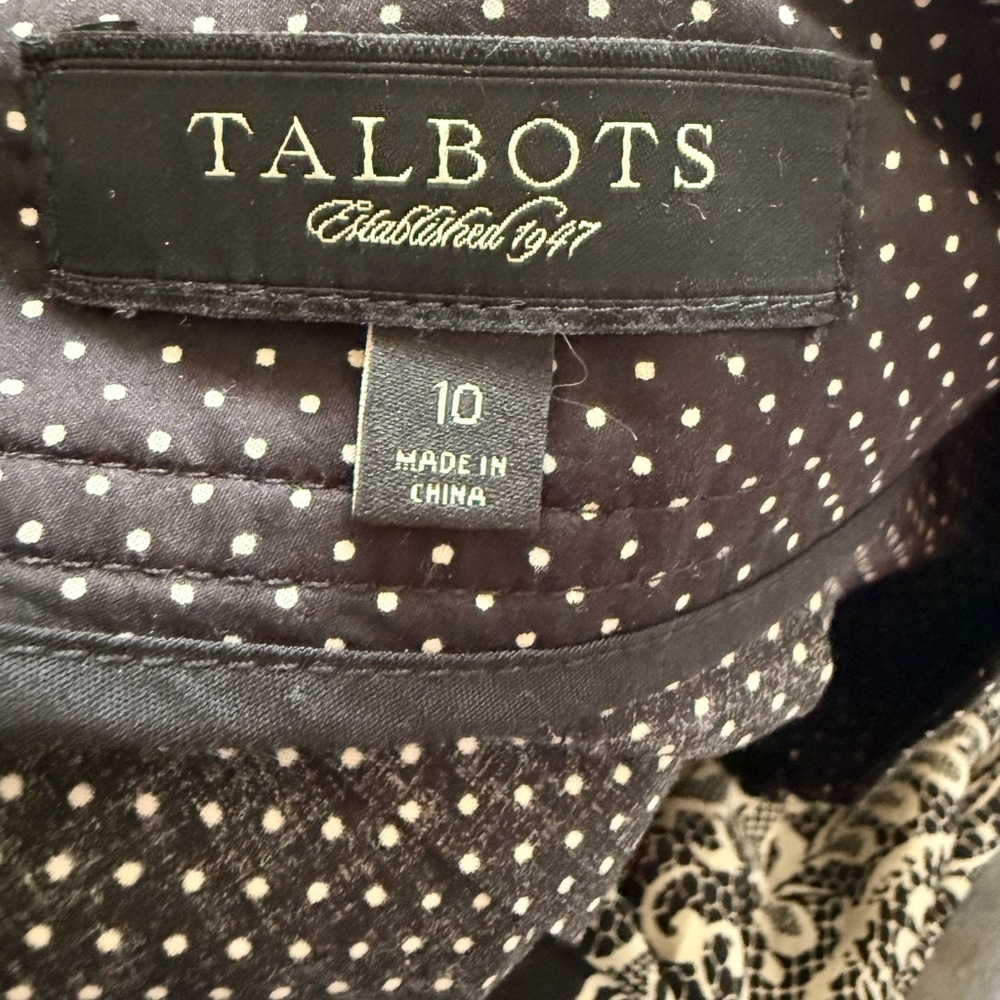 Talbots Black Skirt with White Lace Detail - Picture 2 of 2